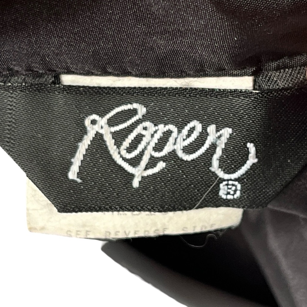 Vintage Roper Black blouse Button Up Long Sleeve Sheer Sleeves Bows Size Medium - Picture 6 of 13